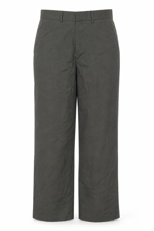 Front view of ASOS Men’s Green 30L Slim Flat Front Formal Trousers