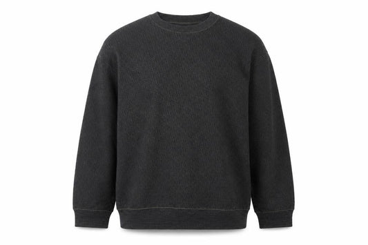 Marks & Spencer Men's Grey XL Merino Wool Blend Geometric Crew Jumper