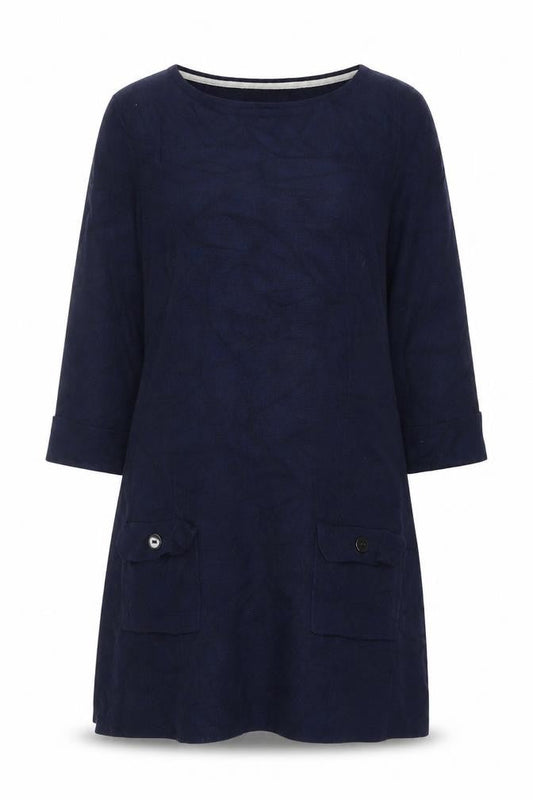 Marks & Spencer Women Blue UK 12 Knit Jumper Dress Pockets