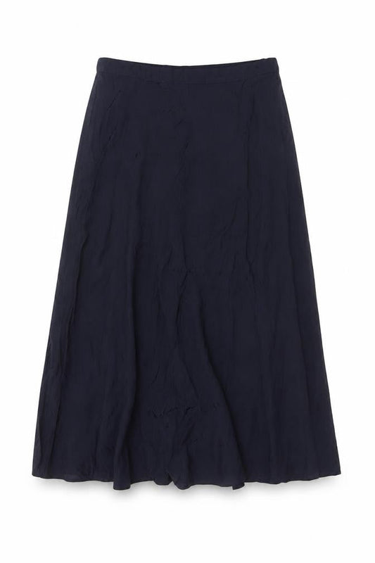 Marks & Spencer Collection Women Blue Size 10 A-Line High Rise Midi Viscose Skirt