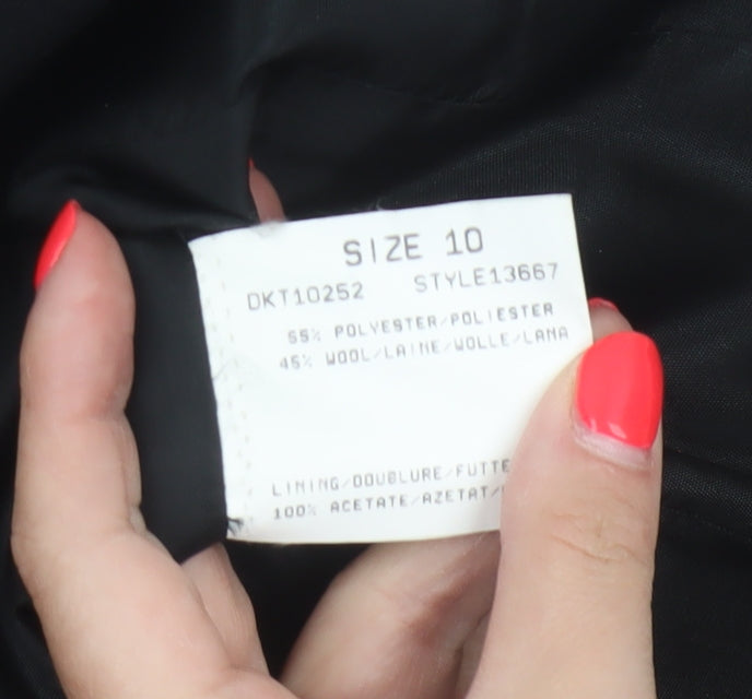 Precis Women Black UK 10 Tuxedo Blazer Wool Gold Floral Cuff Vintage
