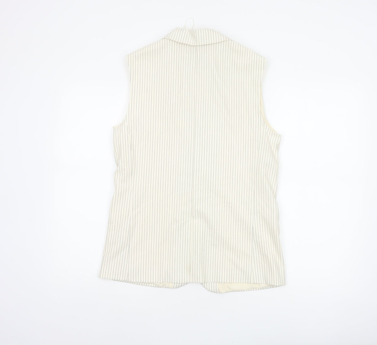 Marks & Spencer Women Ivory Pinstripe Size 8 Tailored Suit Waistcoat