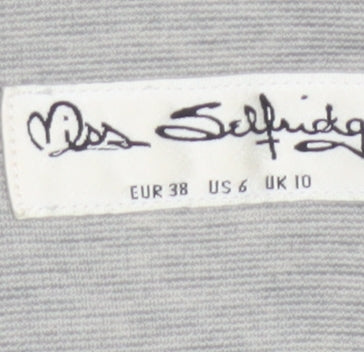 Additional view of Miss Selfridge Women Grey UK 10 Stretch Tailored Shawl Blazer