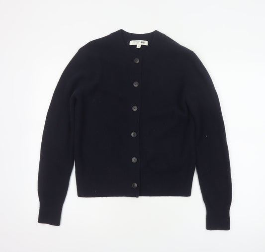 Comptoir des Cotonniers Women Black XS Wool Button Cardigan