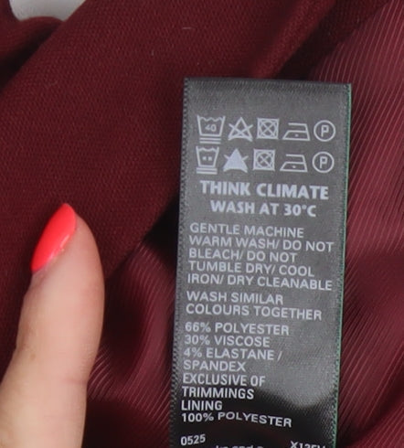 Marks & Spencer Women Red UK 10 Tailored Lined 3 Button Blazer