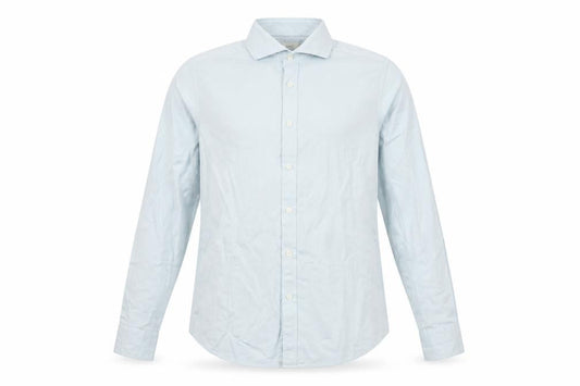 Moss Men’s Blue 15.5 Slim Fit Cotton Long Sleeve Formal Shirt