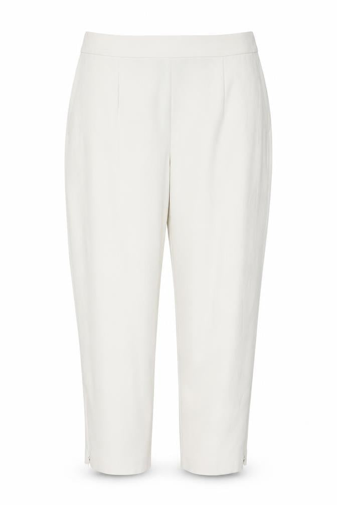 Marks & Spencer Women’s Ivory Size 20 Regular Tapered Trousers Ankle Zip Pockets
