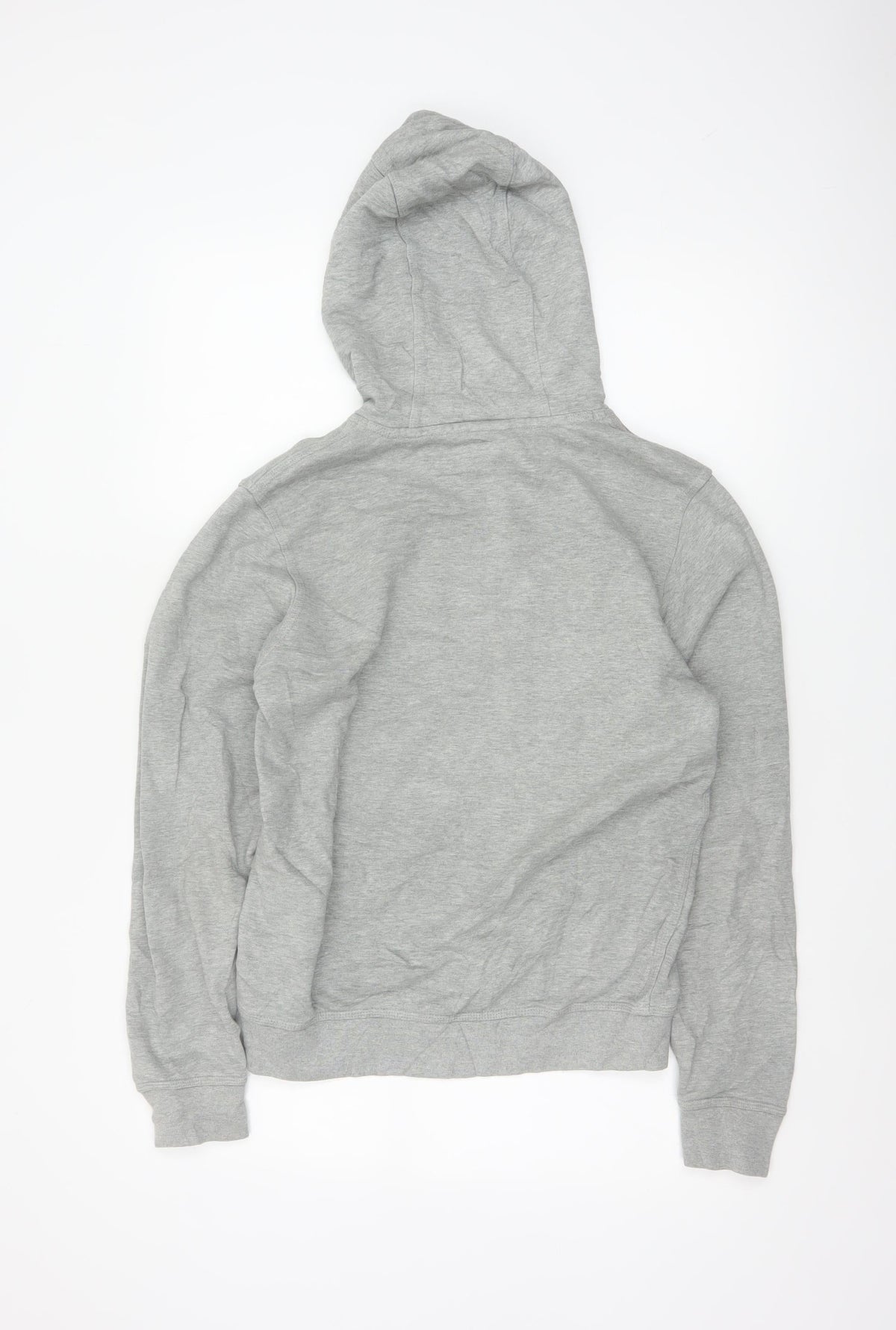 Nike Women Grey S Pullover Hoodie Logo Cotton Fleece Pocket