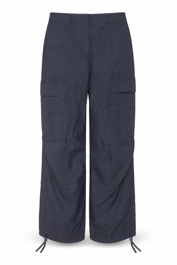 Marks & Spencer Women's Blue UK 6 Regular Cargo Trousers Pockets