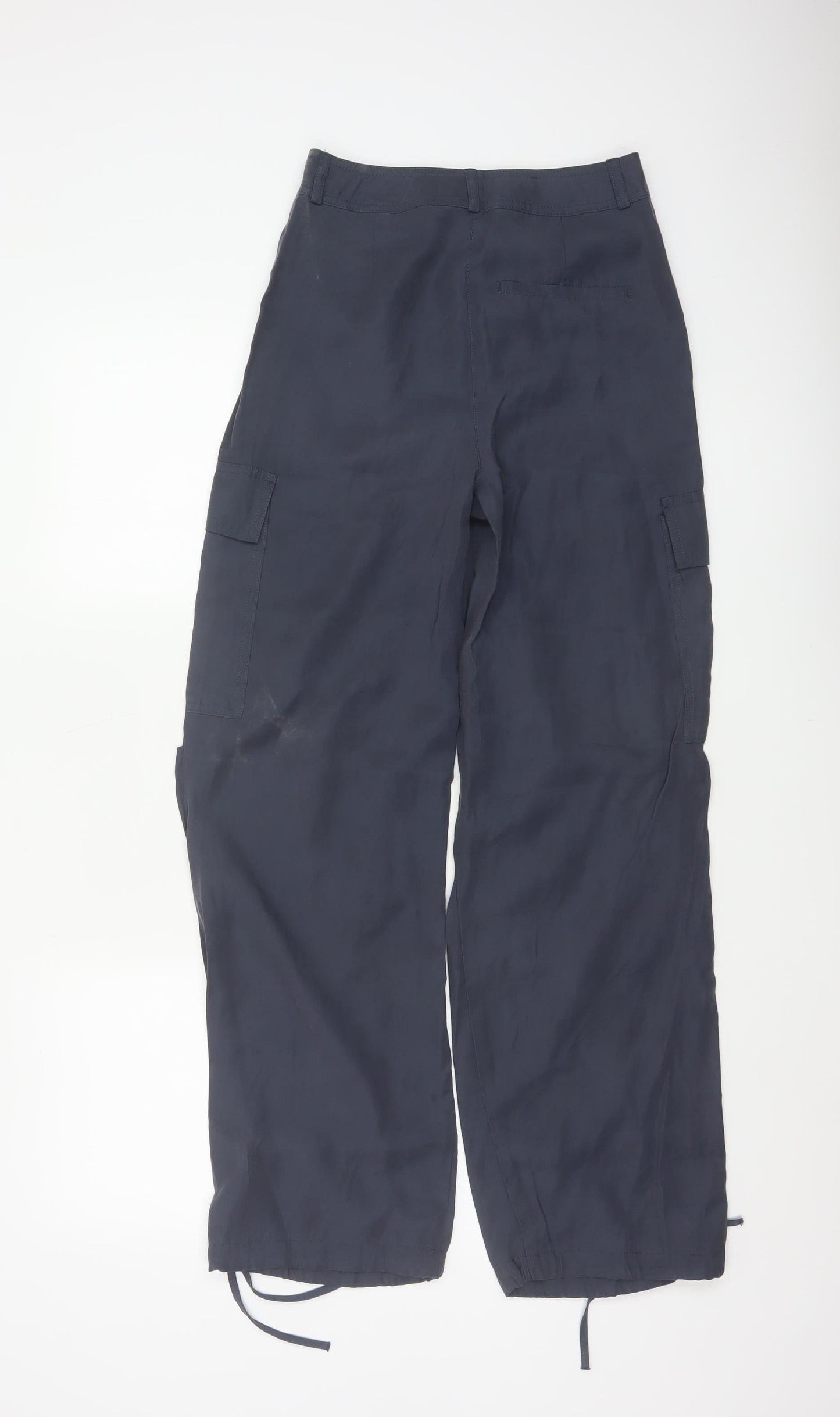 Marks & Spencer Women's Blue UK 6 Regular Cargo Trousers Pockets