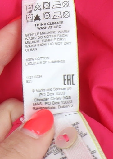 Marks & Spencer Women Pink UK 6 Long Shift Dress Ruffle Cap Sleeve