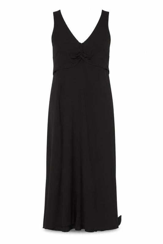Monsoon Women Black Size 10 Maxi V-Neck Ruffle Formal Dress