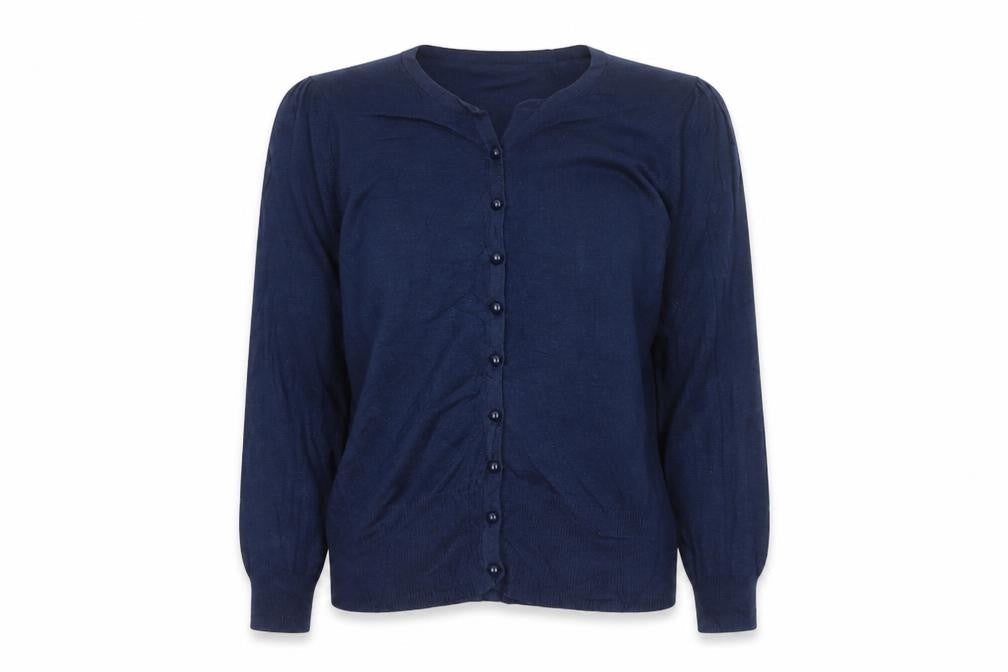 Marks & Spencer Women Blue UK 12 V-Neck Button Cardigan