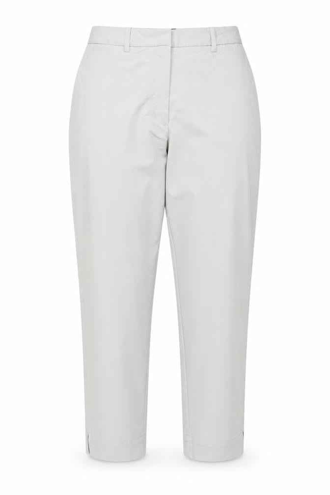 Marks & Spencer Women Grey UK 10 Tapered Cotton Modal Trousers