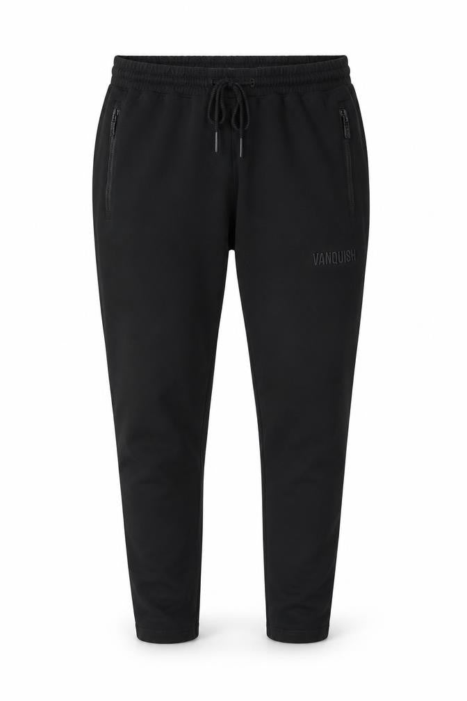 Vanquish Women’s Black L Tapered Jogger Trousers Zip Pockets