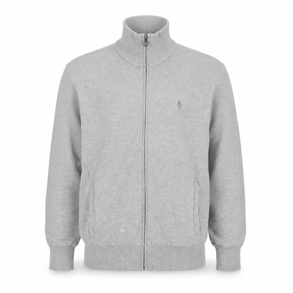 Polo Ralph Lauren Men’s Grey S Full Zip Pima Cotton Knit Sweatshirt