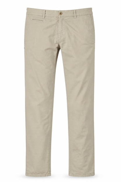 Brax Men’s Beige 32/32 Stretch Cotton Chino Trousers Flat Front