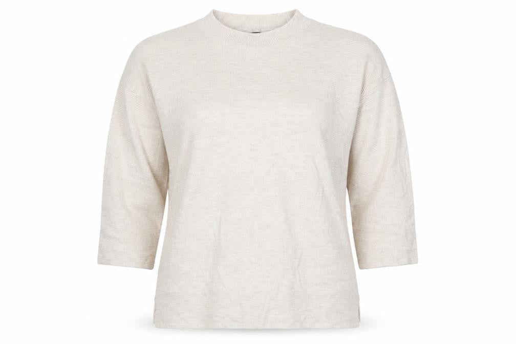Front view of Principles Ben de Lisi Women Ivory, size 12, Mock Neck Knit Jumper