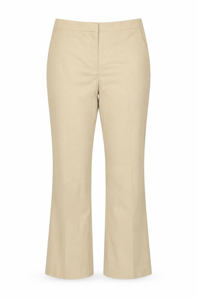 Zara Women Beige XL Wide Leg Tailored Trousers Stretch Pockets