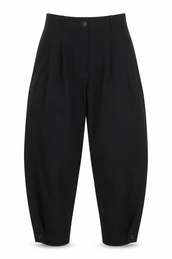 Zara Women Black L Tailored Capri Cropped Stretch Trousers