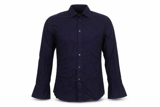 Jasper Conran Men’s Blue 17.5 Cotton Long Sleeve Button-Up Shirt