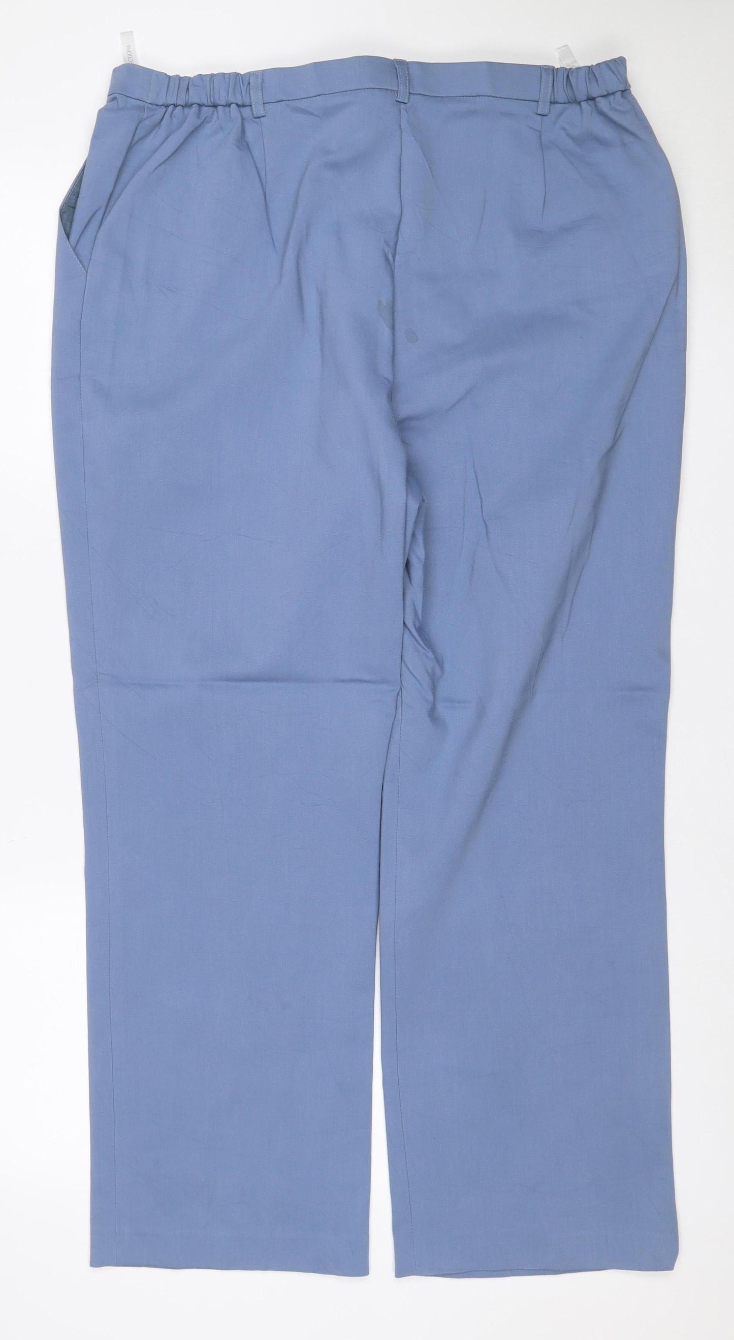 Cotswold Collections Women Blue Size 18 Wide-Leg Lined Trousers