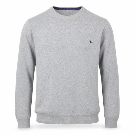 Jack Wills Men's Grey S Cotton Cashmere Crew Neck Logo Jumper