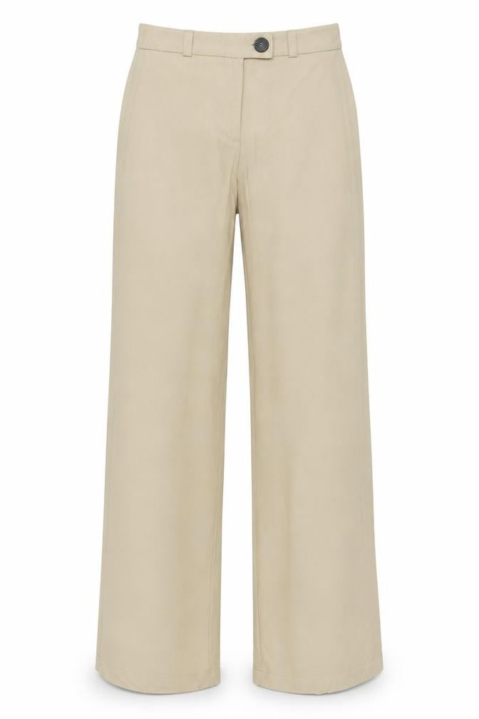 Bershka Women’s Beige UK 4 Wide Leg Tailored Dress Trousers