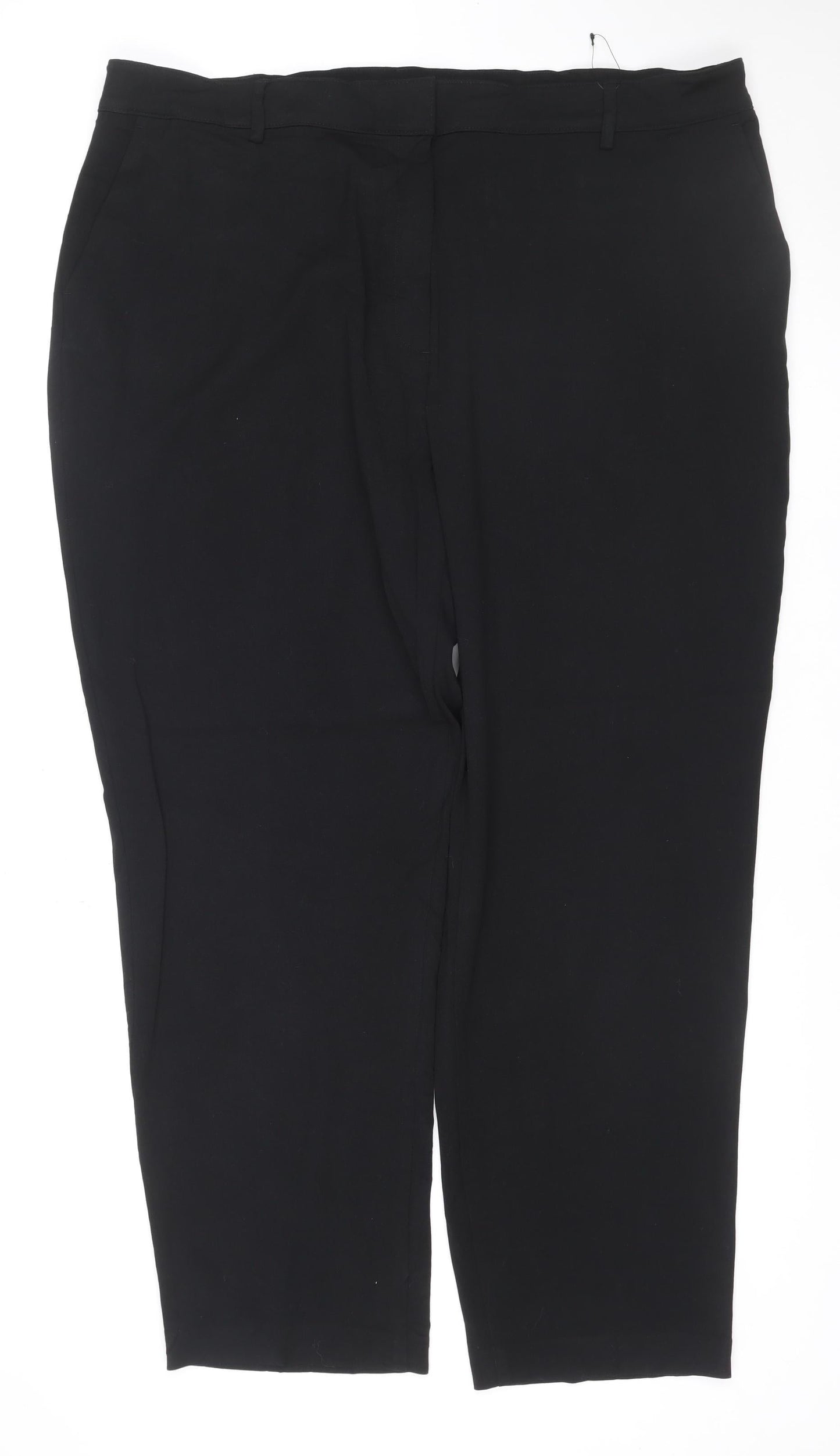 Marks and Spencer Women's Black Size 24 Regular Stretch Dress Trousers