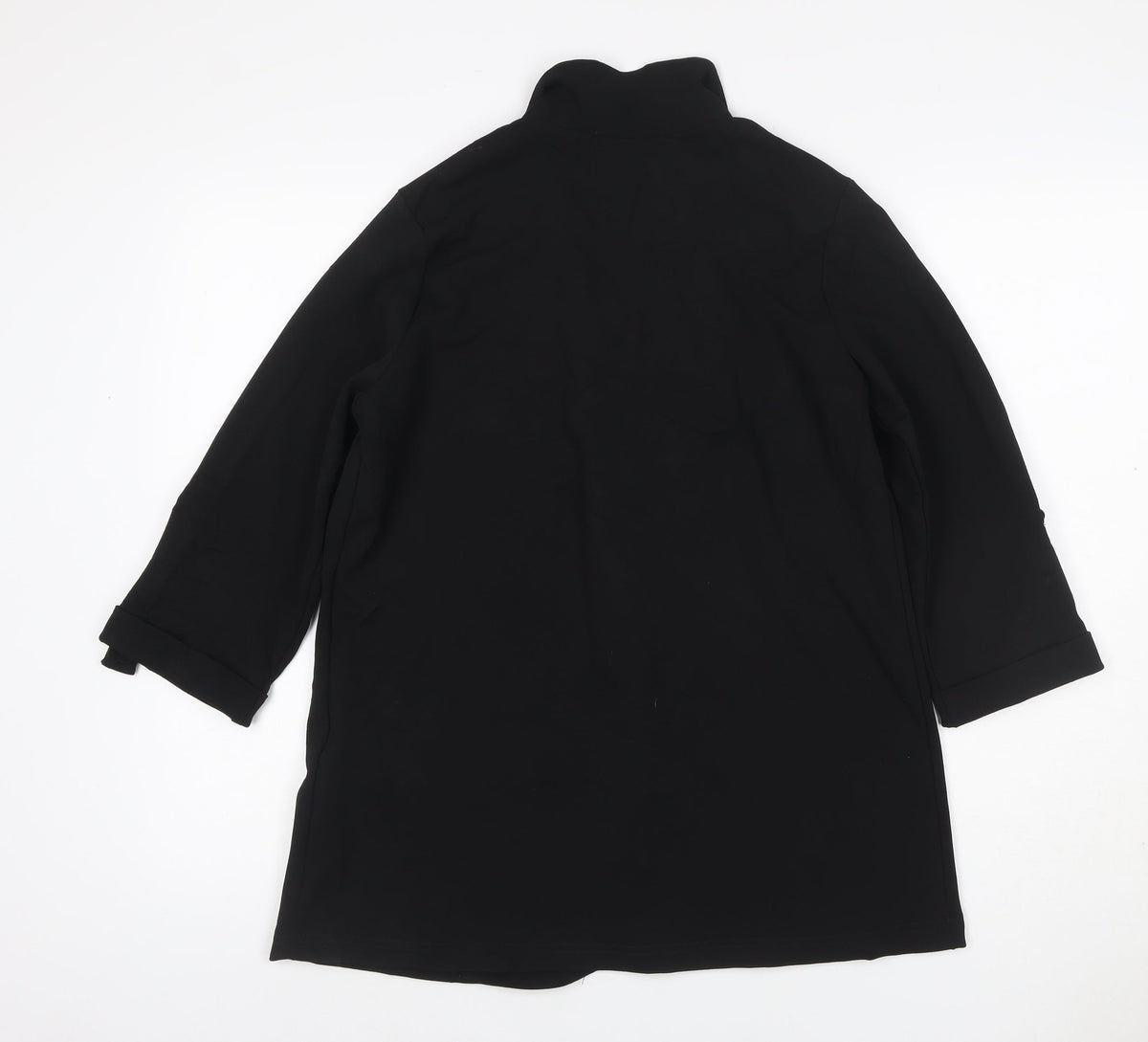 New Look Women’s Black Petite UK 10 Open Front 3/4 Sleeve Blazer