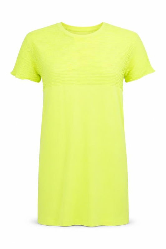 Oliver Bonas Women Yellow Size 8 Rib Knit Jumper Dress