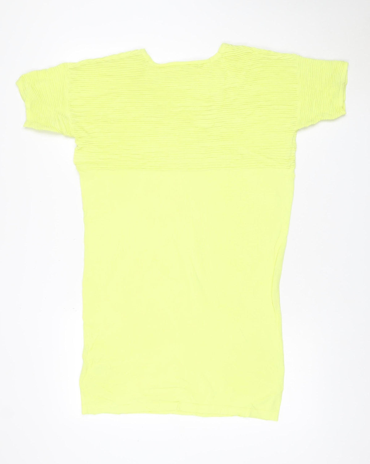 Oliver Bonas Women Yellow Size 8 Rib Knit Jumper Dress