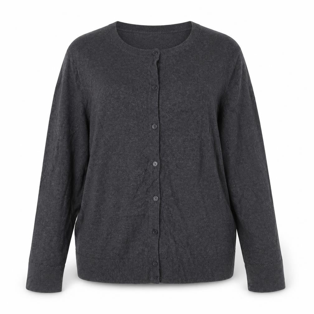 Gap Women’s Grey XL Cotton Button Front Cardigan Long Sleeve Knit