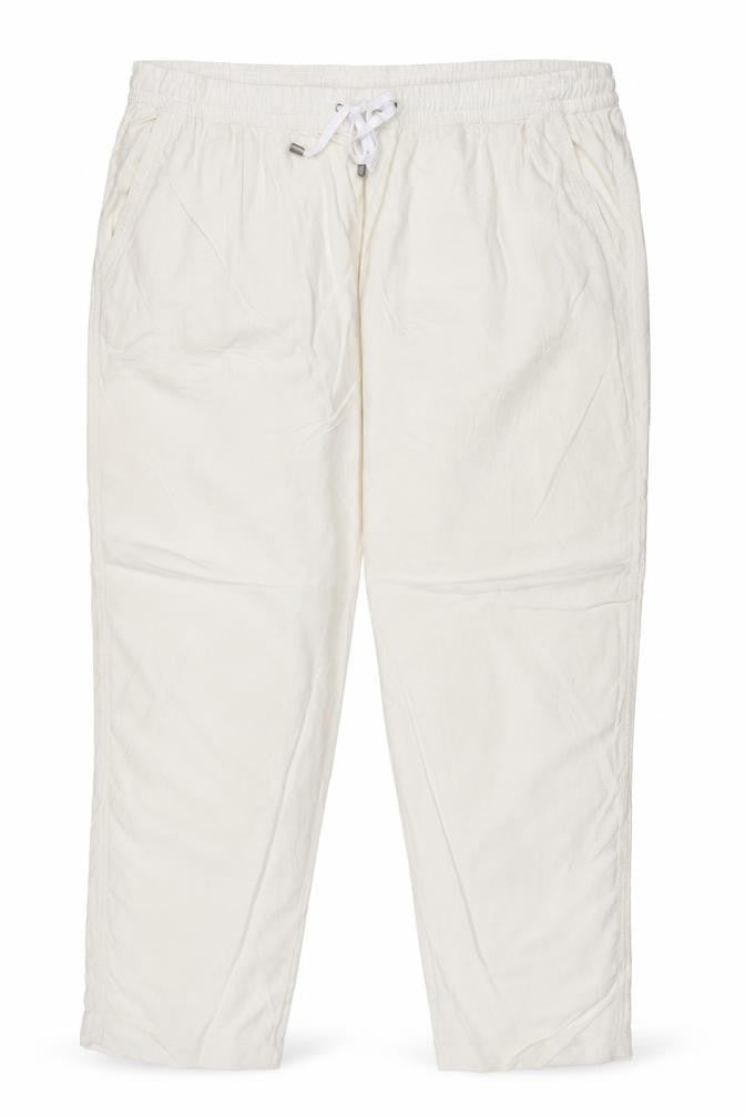 Marks & Spencer Women Ivory Size 22 Regular Cotton Drawstring Joggers