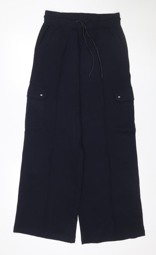 Marks and Spencer Women Blue Size 10 Cargo Drawstring Trousers
