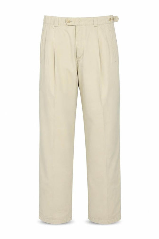 Sport Reed Men’s Beige 34R Cotton Chino Trousers Adjustable Waist