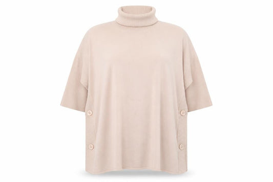 Gerard Women's Pink L Roll Neck Button Side Pullover Jumper