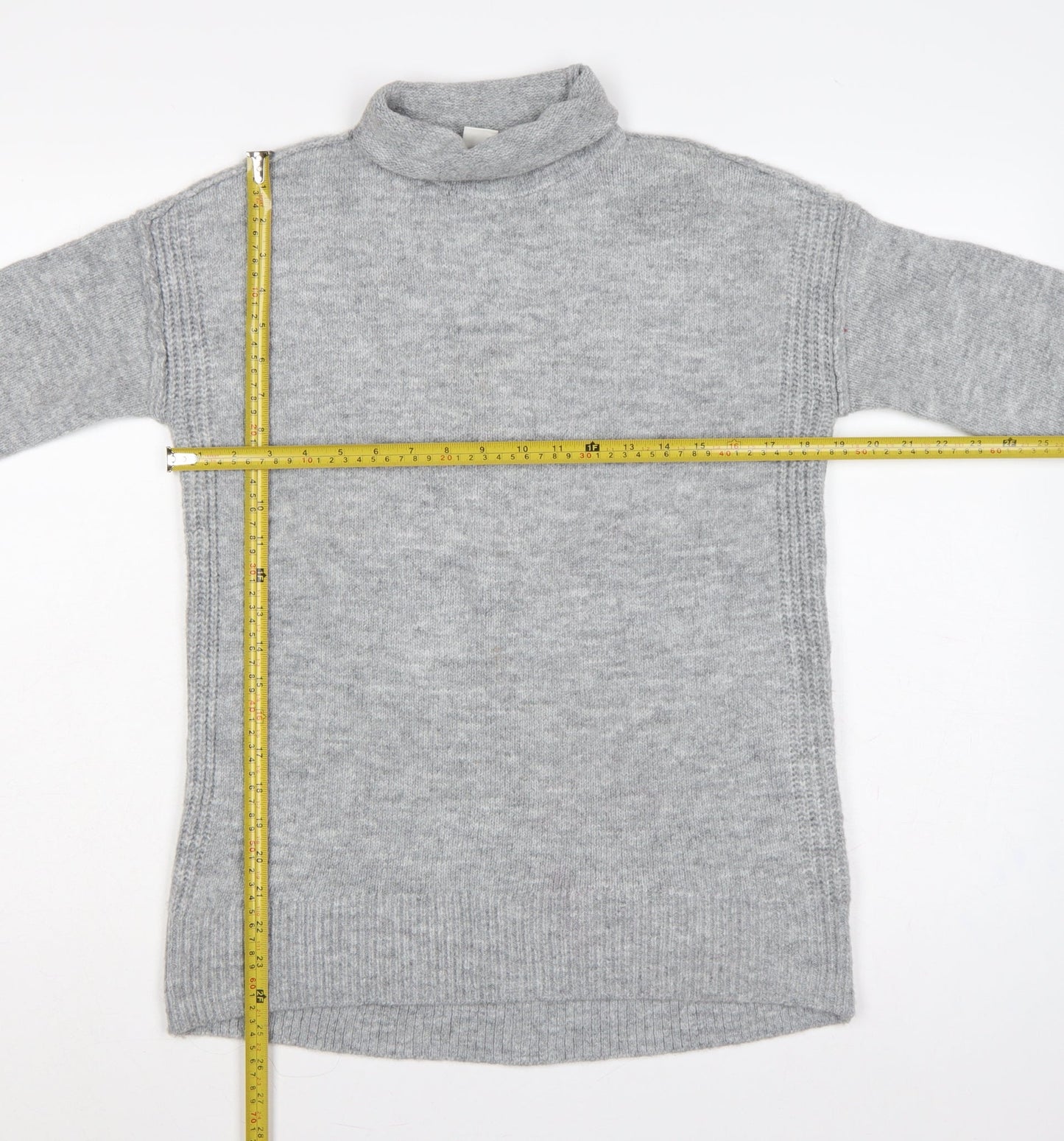 GAP Women Grey Roll Neck Knit Jumper Size S Long Sleeve Pullover