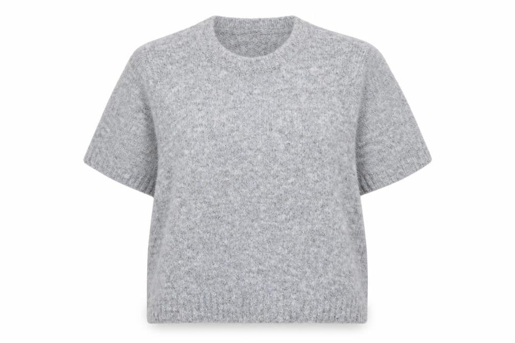 Next Women Grey XL Fluffy Knit Dolman Sleeve Round Neck Jumper