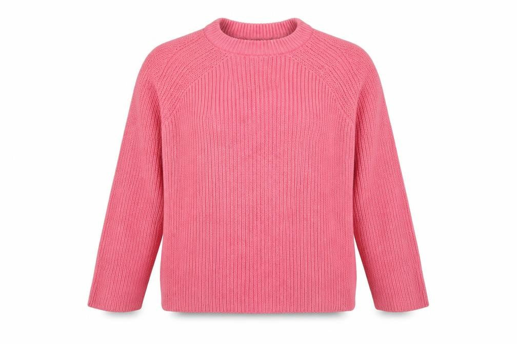 Marks & Spencer Women Pink L Chunky Knit Raglan Pullover Jumper