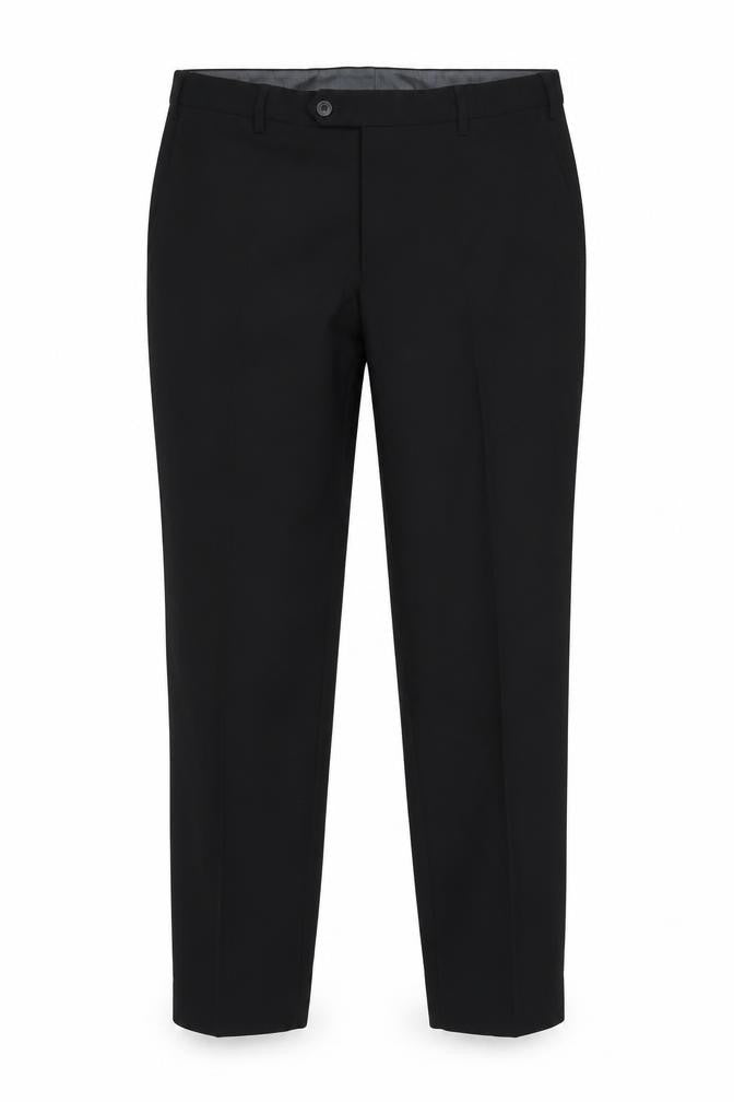 Marks & Spencer Men Black 36 31 Regular Straight Dress Trousers