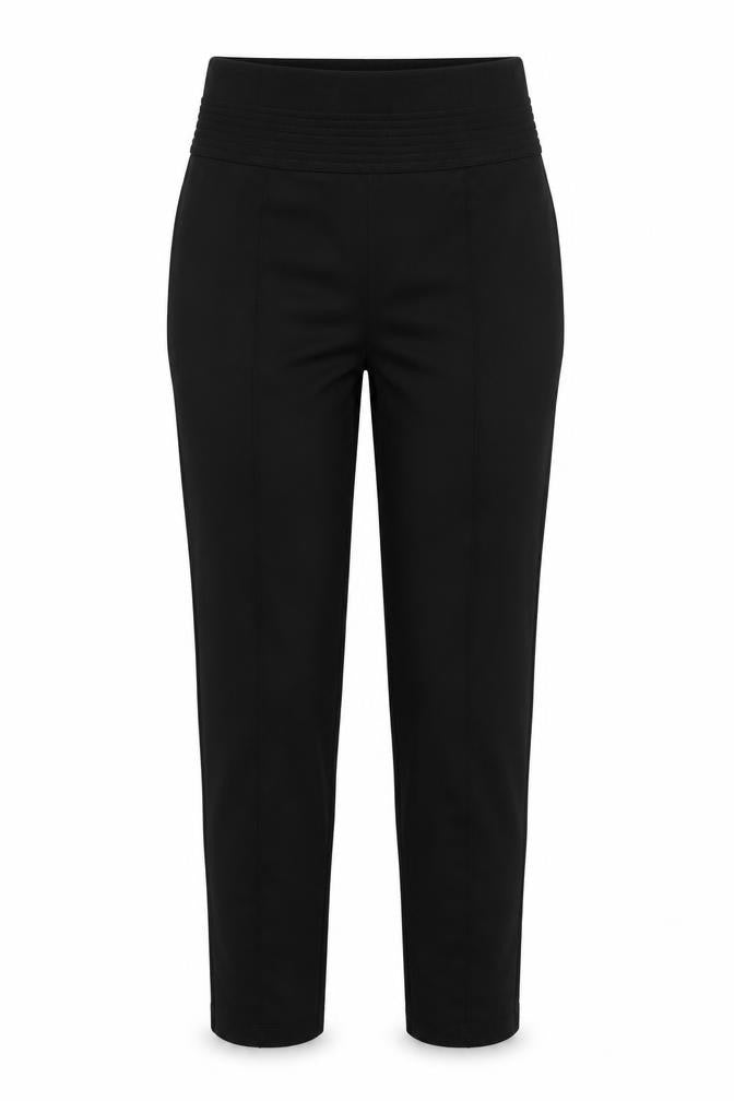 Zara Women Black High Rise Stretch Textured Waist Leggings UK L