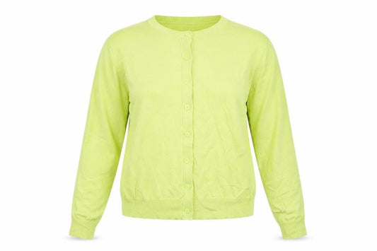 Marks & Spencer Women Yellow Size 16 Lightweight Button Front Knit Cardigan