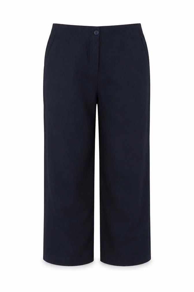 Marks & Spencer Collection Women’s Blue Wide Leg High Rise Linen Trousers UK 18