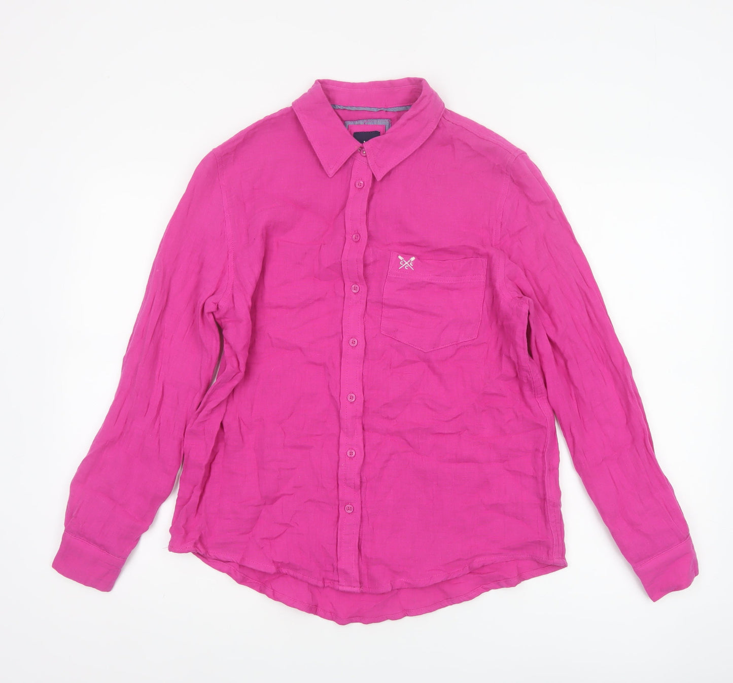 Crew Clothing Company Women’s Pink Size 8 Relaxed Fit Cotton Shirt