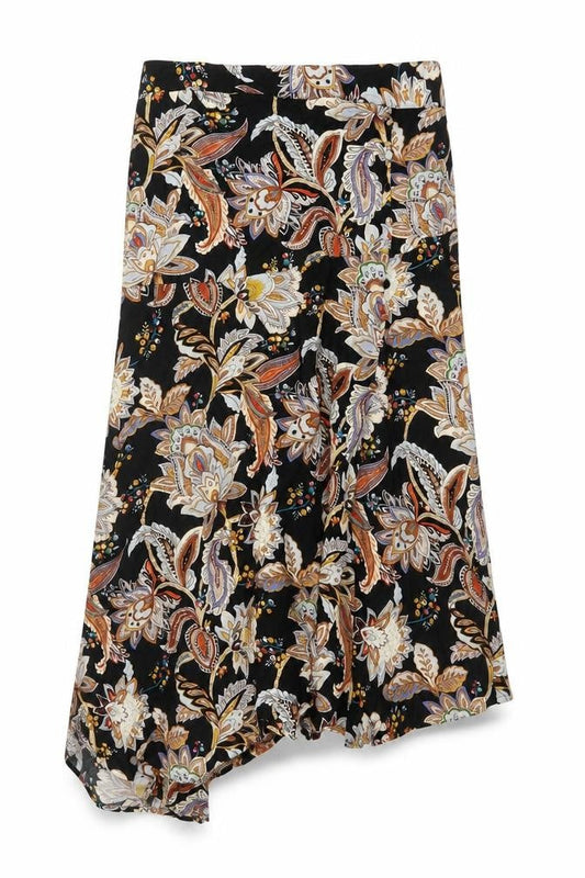 Joe Browns Women Black UK 14 Bohemian Paisley Asymmetric Midi Skirt