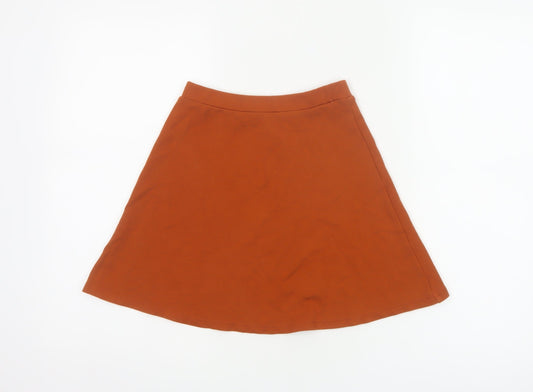 American Apparel Women Orange XS A-Line Mini Stretch Jersey Skirt