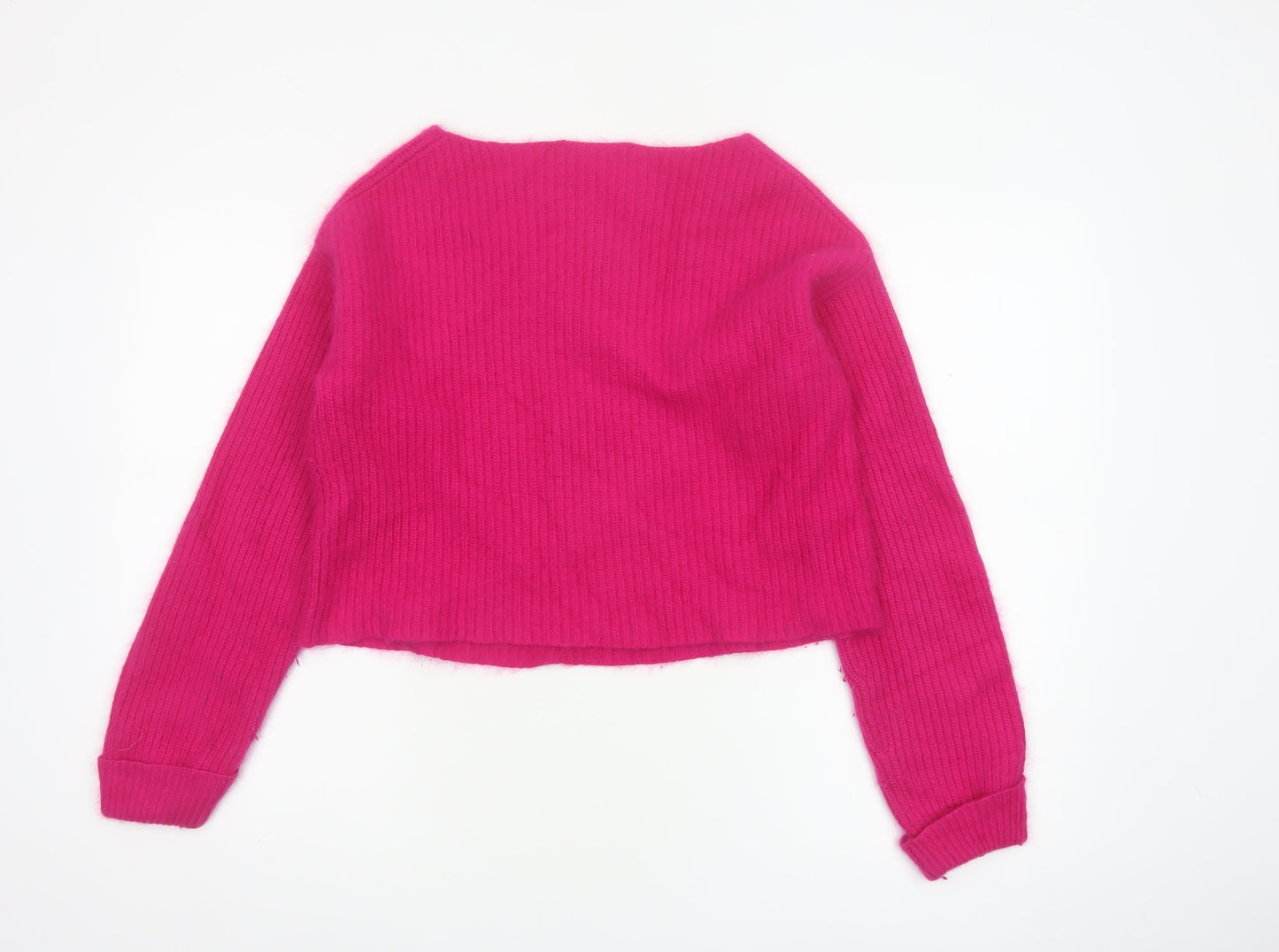 Gharani Strok Women Pink UK 14 Angora Rib Knit Pullover Jumper