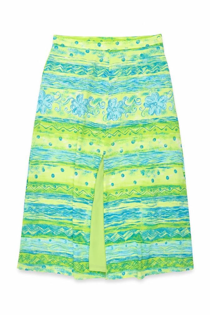 Sensations Women Green Blue UK 18 Long Wrap Floral Skirt