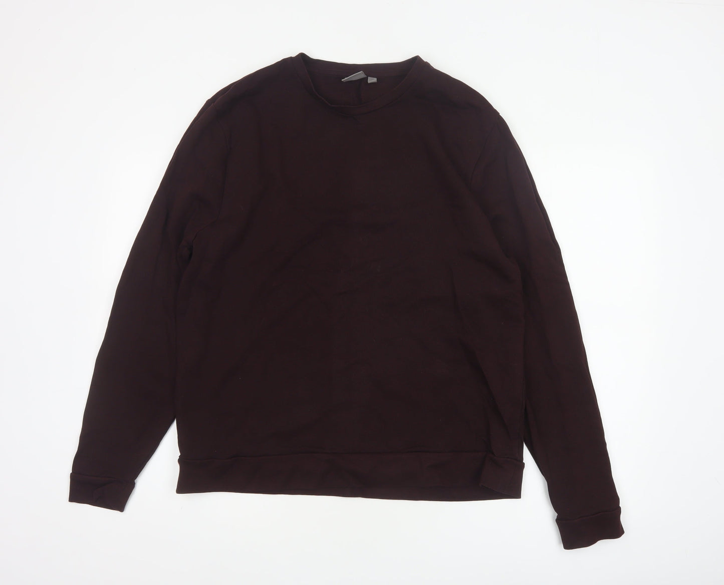 ASOS Men Brown L Pullover Crew Neck Cotton Sweatshirt